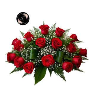 Cojin en Rosas Rojas