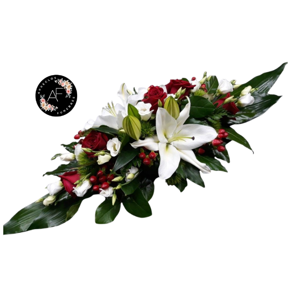 Cubre Urnas Con Flores Rojas