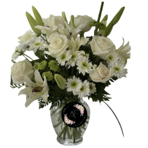 Florero de Condolencias Blanco